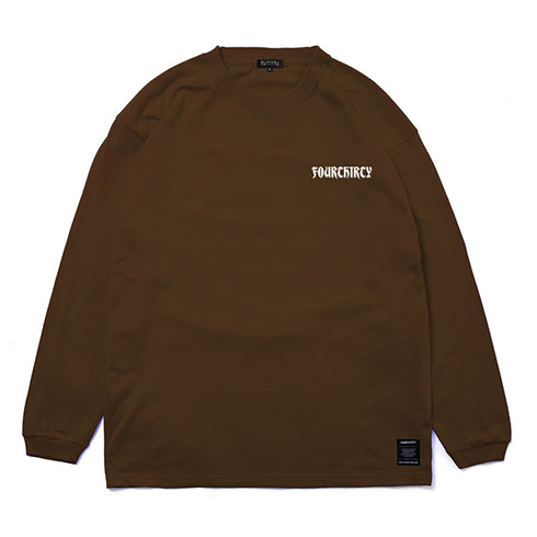 430 fourthirty/PF GLOBE MAP L/S TEE フォーサーティー/ポップ グローブ マップ ロングスリーブ Tシャツ